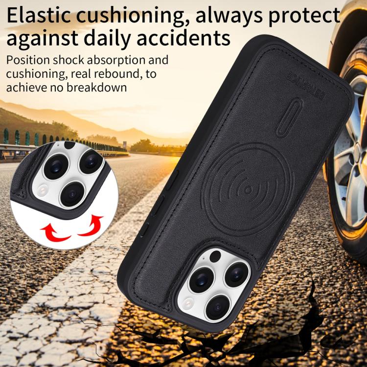 For iPhone 16 Pro BETOPNICE Horizontal Flip Detachable MagSafe Wallet Phone Case(Black) - iPhone 16 Pro Cases by BETOPNICE | Online Shopping UK | buy2fix