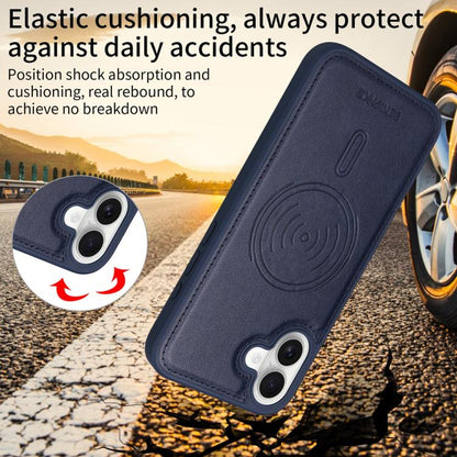 For iPhone 16 Plus BETOPNICE Horizontal Flip Detachable MagSafe Wallet Phone Case(Blue) - iPhone 16 Plus Cases by BETOPNICE | Online Shopping UK | buy2fix