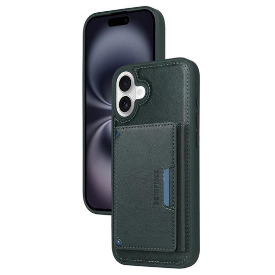 For iPhone 16 Plus BETOPNICE Horizontal Flip Detachable MagSafe Wallet Phone Case(Green)
