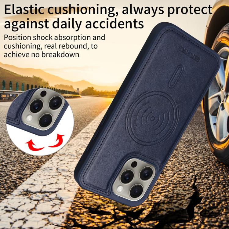 For iPhone 15 Pro Max BETOPNICE Horizontal Flip Detachable MagSafe Wallet Phone Case(Blue) - iPhone 15 Pro Max Cases by BETOPNICE | Online Shopping UK | buy2fix