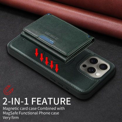 For iPhone 15 Pro Max BETOPNICE Horizontal Flip Detachable MagSafe Wallet Phone Case(Green) - iPhone 15 Pro Max Cases by BETOPNICE | Online Shopping UK | buy2fix
