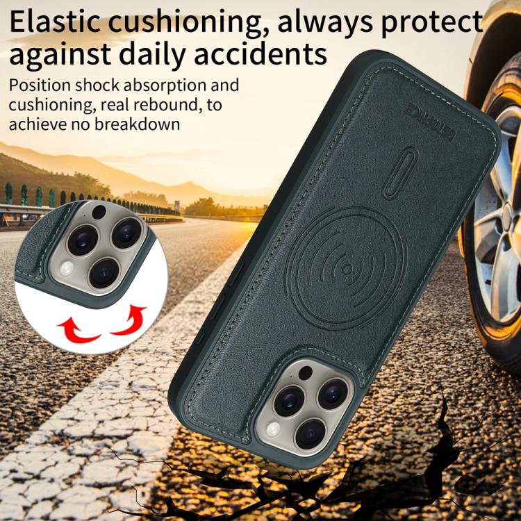 For iPhone 15 Pro Max BETOPNICE Horizontal Flip Detachable MagSafe Wallet Phone Case(Green) - iPhone 15 Pro Max Cases by BETOPNICE | Online Shopping UK | buy2fix