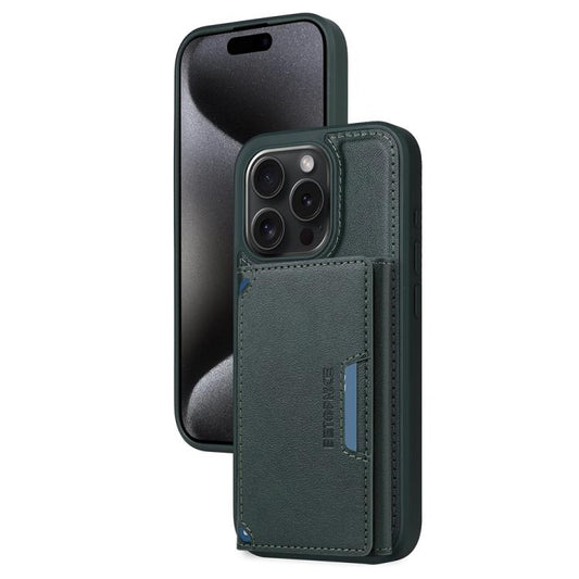 For iPhone 15 Pro BETOPNICE Horizontal Flip Detachable MagSafe Wallet Phone Case(Green) - iPhone 15 Pro Cases by BETOPNICE | Online Shopping UK | buy2fix