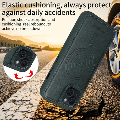 For iPhone 15 BETOPNICE Horizontal Flip Detachable MagSafe Wallet Phone Case(Green) - iPhone 15 Cases by BETOPNICE | Online Shopping UK | buy2fix