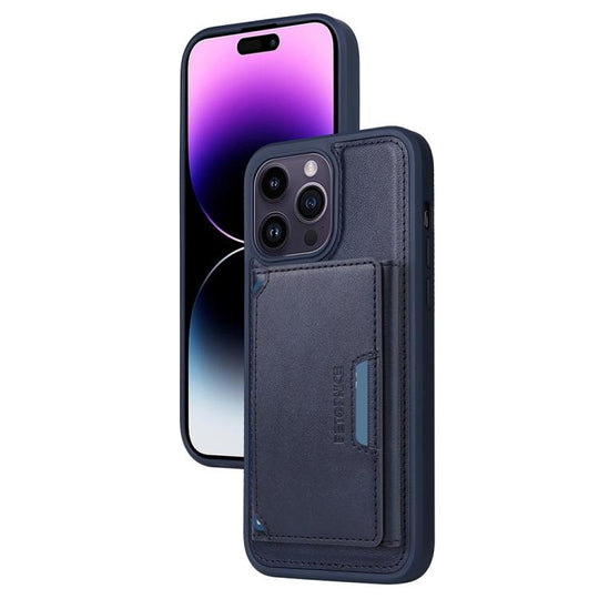 For iPhone 14 Pro Max BETOPNICE Horizontal Flip Detachable MagSafe Wallet Phone Case(Blue)