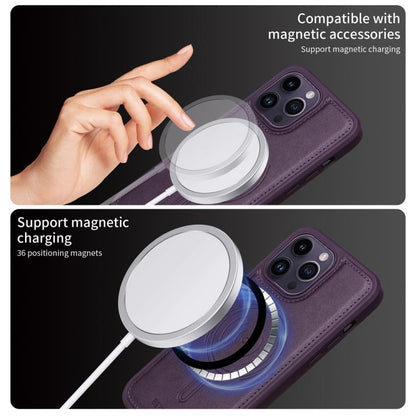 For iPhone 14 Pro Max BETOPNICE Horizontal Flip Detachable MagSafe Wallet Phone Case(Purple) - iPhone 14 Pro Max Cases by BETOPNICE | Online Shopping UK | buy2fix