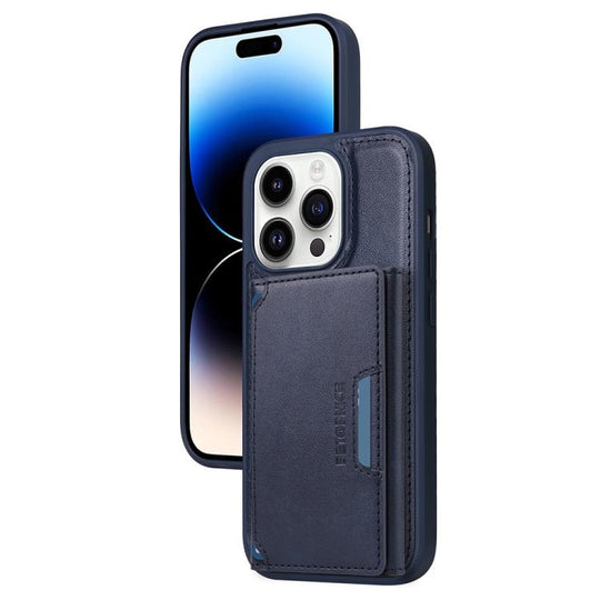 For iPhone 14 Pro BETOPNICE Horizontal Flip Detachable MagSafe Wallet Phone Case(Blue)