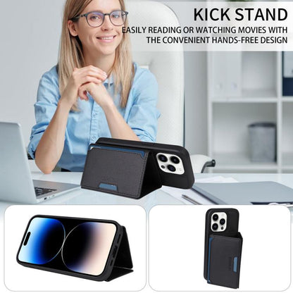 For iPhone 14 Pro BETOPNICE Horizontal Flip Detachable MagSafe Wallet Phone Case(Black) - iPhone 14 Pro Cases by BETOPNICE | Online Shopping UK | buy2fix