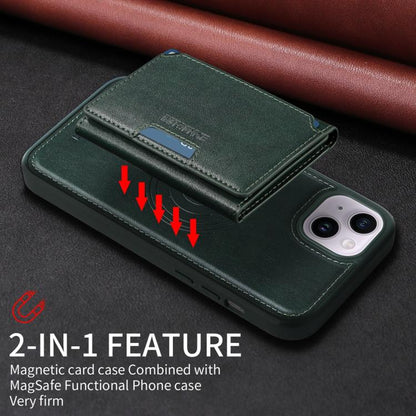 For iPhone 14 Plus BETOPNICE Horizontal Flip Detachable MagSafe Wallet Phone Case(Green) - iPhone 14 Plus Cases by BETOPNICE | Online Shopping UK | buy2fix