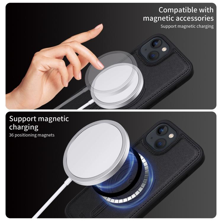 For iPhone 14 / 13 BETOPNICE Horizontal Flip Detachable MagSafe Wallet Phone Case(Black) - iPhone 14 Cases by BETOPNICE | Online Shopping UK | buy2fix