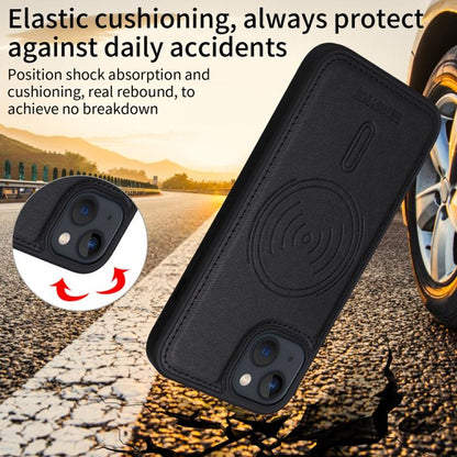 For iPhone 14 / 13 BETOPNICE Horizontal Flip Detachable MagSafe Wallet Phone Case(Black) - iPhone 14 Cases by BETOPNICE | Online Shopping UK | buy2fix