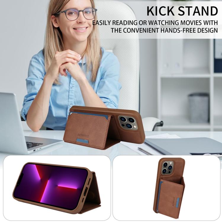 For iPhone 13 Pro Max BETOPNICE Horizontal Flip Detachable MagSafe Wallet Phone Case(Brown) - iPhone 13 Pro Max Cases by BETOPNICE | Online Shopping UK | buy2fix