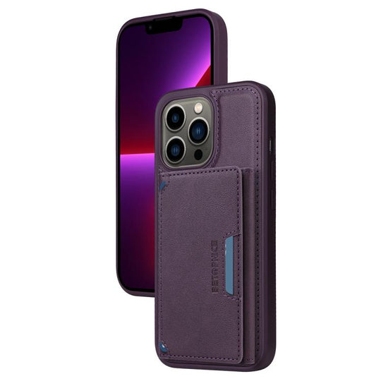 For iPhone 13 Pro BETOPNICE Horizontal Flip Detachable MagSafe Wallet Phone Case(Purple)