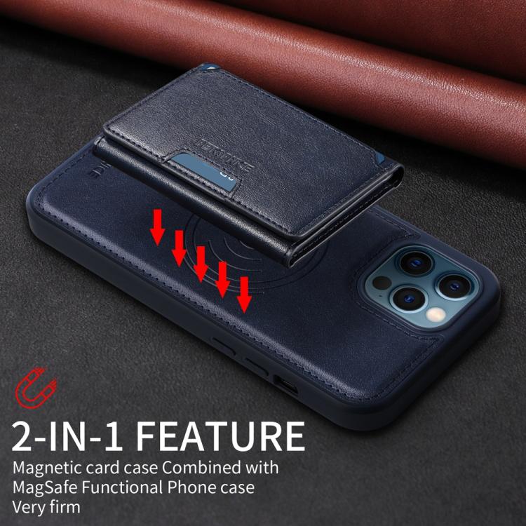 For iPhone 12 Pro Max BETOPNICE Horizontal Flip Detachable MagSafe Wallet Phone Case(Blue) - iPhone 12 Pro Max Cases by BETOPNICE | Online Shopping UK | buy2fix