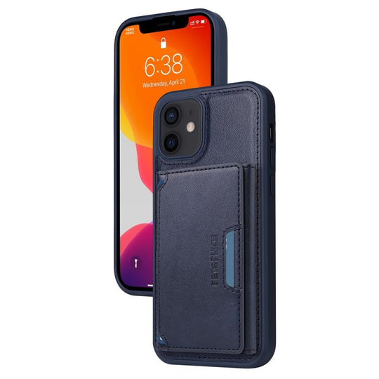 For iPhone 12 / 12 Pro BETOPNICE Horizontal Flip Detachable MagSafe Wallet Phone Case(Blue)
