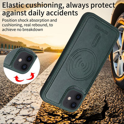 For iPhone 12 / 12 Pro BETOPNICE Horizontal Flip Detachable MagSafe Wallet Phone Case(Green) - iPhone 12 / 12 Pro Cases by BETOPNICE | Online Shopping UK | buy2fix