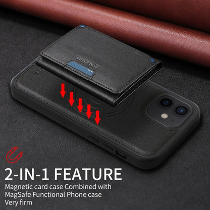 For iPhone 12 / 12 Pro BETOPNICE Horizontal Flip Detachable MagSafe Wallet Phone Case(Black) - iPhone 12 / 12 Pro Cases by BETOPNICE | Online Shopping UK | buy2fix