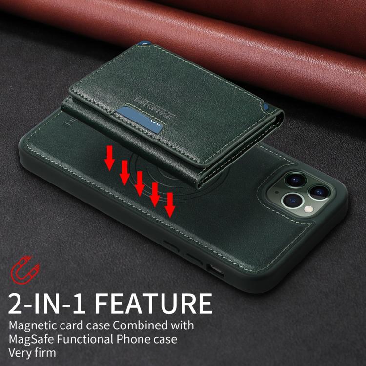 For iPhone 11 Pro Max BETOPNICE Horizontal Flip Detachable MagSafe Wallet Phone Case(Green) - iPhone 11 Pro Max Cases by BETOPNICE | Online Shopping UK | buy2fix