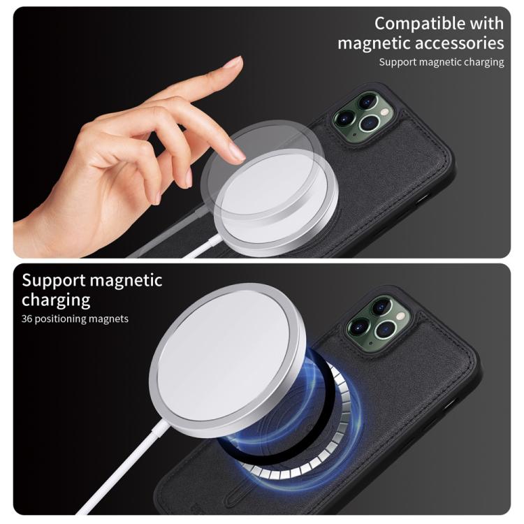 For iPhone 11 Pro Max BETOPNICE Horizontal Flip Detachable MagSafe Wallet Phone Case(Black) - iPhone 11 Pro Max Cases by BETOPNICE | Online Shopping UK | buy2fix