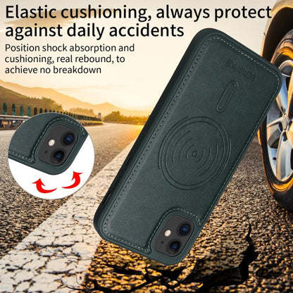 For iPhone 11 BETOPNICE Horizontal Flip Detachable MagSafe Wallet Phone Case(Green) - iPhone 11 Cases by BETOPNICE | Online Shopping UK | buy2fix