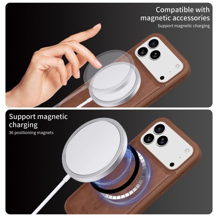 For iPhone 17 Pro Max BETOPNICE Horizontal Flip Detachable MagSafe Wallet Phone Case(Brown) - iPhone 17 Pro Max Cases by BETOPNICE | Online Shopping UK | buy2fix
