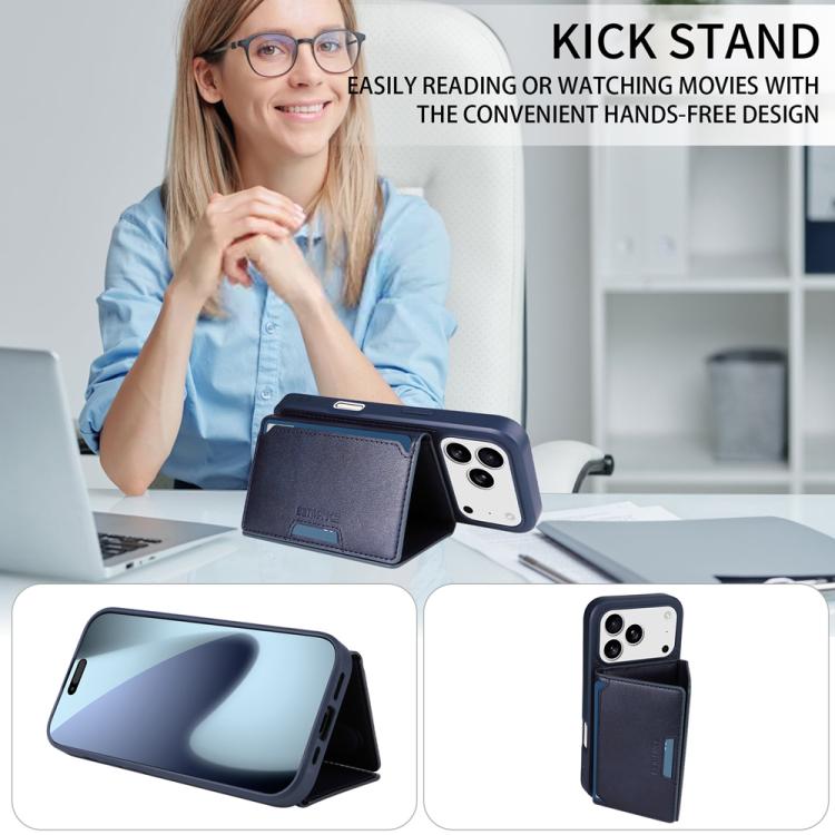 For iPhone 17 Pro BETOPNICE Horizontal Flip Detachable MagSafe Wallet Phone Case(Blue) - iPhone 17 Pro Cases by BETOPNICE | Online Shopping UK | buy2fix