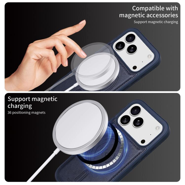 For iPhone 17 Pro BETOPNICE Horizontal Flip Detachable MagSafe Wallet Phone Case(Blue) - iPhone 17 Pro Cases by BETOPNICE | Online Shopping UK | buy2fix