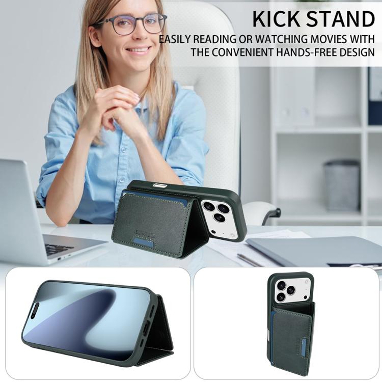 For iPhone 17 Pro BETOPNICE Horizontal Flip Detachable MagSafe Wallet Phone Case(Green) - iPhone 17 Pro Cases by BETOPNICE | Online Shopping UK | buy2fix