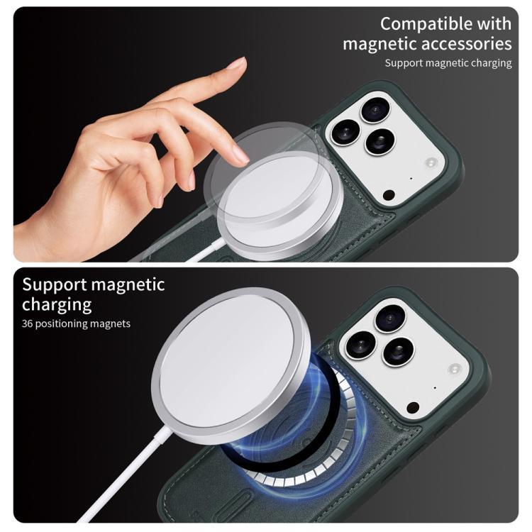 For iPhone 17 Pro BETOPNICE Horizontal Flip Detachable MagSafe Wallet Phone Case(Green) - iPhone 17 Pro Cases by BETOPNICE | Online Shopping UK | buy2fix