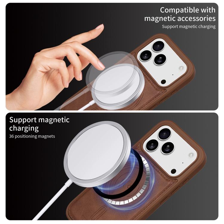For iPhone 17 Pro BETOPNICE Horizontal Flip Detachable MagSafe Wallet Phone Case(Brown) - iPhone 17 Pro Cases by BETOPNICE | Online Shopping UK | buy2fix
