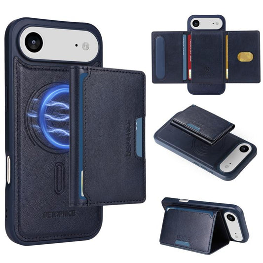 For iPhone Air BETOPNICE Horizontal Flip Detachable MagSafe Wallet Phone Case(Blue) - iPhone Air Cases by BETOPNICE | Online Shopping UK | buy2fix