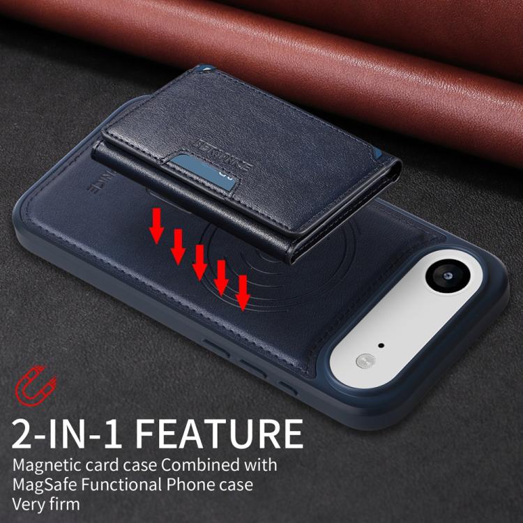For iPhone Air BETOPNICE Horizontal Flip Detachable MagSafe Wallet Phone Case(Blue) - iPhone Air Cases by BETOPNICE | Online Shopping UK | buy2fix