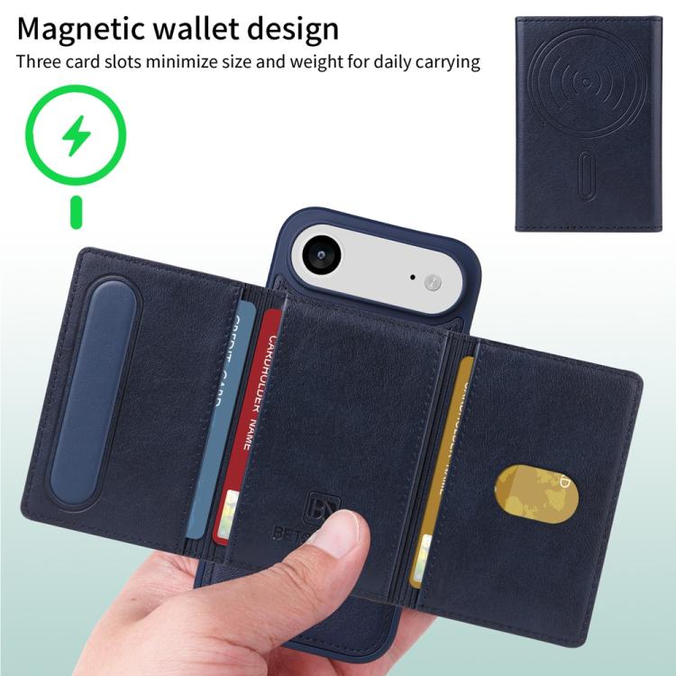 For iPhone Air BETOPNICE Horizontal Flip Detachable MagSafe Wallet Phone Case(Blue) - iPhone Air Cases by BETOPNICE | Online Shopping UK | buy2fix