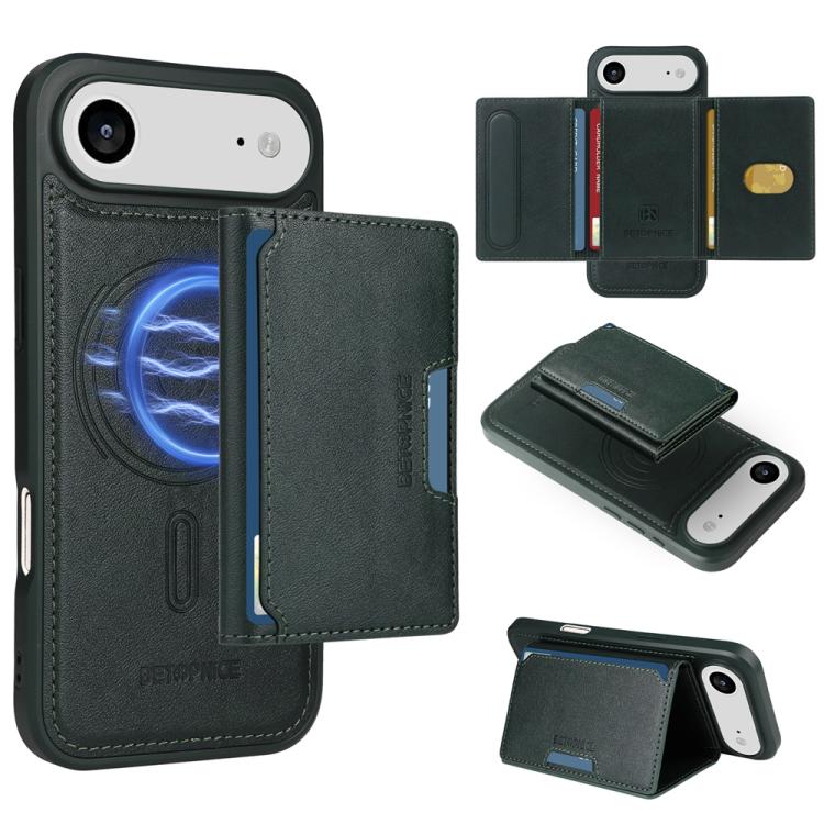 For iPhone Air BETOPNICE Horizontal Flip Detachable MagSafe Wallet Phone Case(Green) - iPhone Air Cases by BETOPNICE | Online Shopping UK | buy2fix