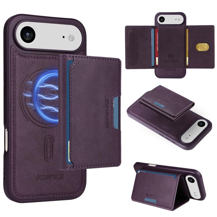 For iPhone Air BETOPNICE Horizontal Flip Detachable MagSafe Wallet Phone Case(Purple) - iPhone Air Cases by BETOPNICE | Online Shopping UK | buy2fix