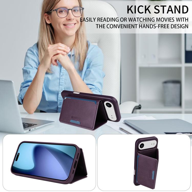 For iPhone Air BETOPNICE Horizontal Flip Detachable MagSafe Wallet Phone Case(Purple) - iPhone Air Cases by BETOPNICE | Online Shopping UK | buy2fix