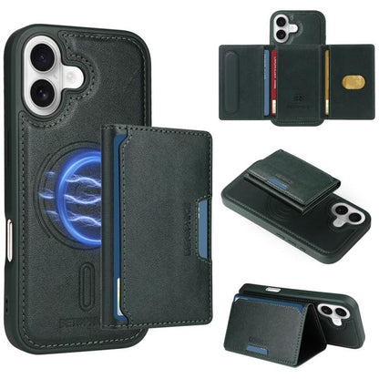 For iPhone 17 BETOPNICE Horizontal Flip Detachable MagSafe Wallet Phone Case(Green) - iPhone 17 Cases by BETOPNICE | Online Shopping UK | buy2fix