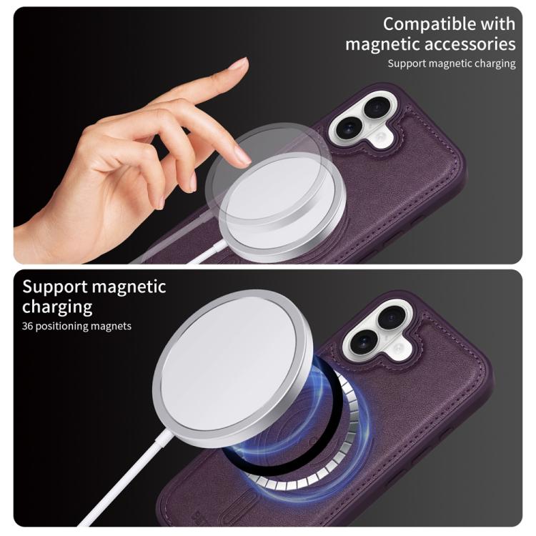 For iPhone 17 BETOPNICE Horizontal Flip Detachable MagSafe Wallet Phone Case(Purple) - iPhone 17 Cases by BETOPNICE | Online Shopping UK | buy2fix