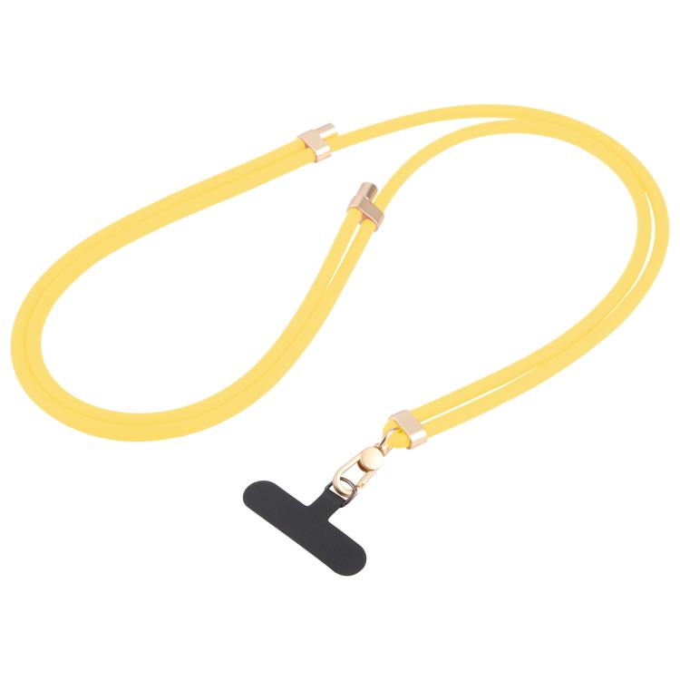 Adjustable Liquid Silicone Phone Anti-lost Long Lanyard(Yellow) - Lanyards & Wrist Straps by buy2fix | Online Shopping UK | buy2fix