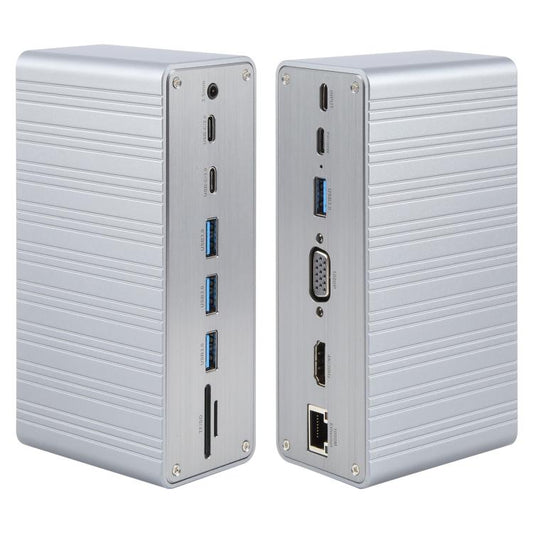 BYL2428 13 in 1 USB-C / Type-C HUB Adapter Docking Station Support 4K PD100W(Grey) - USB HUB by buy2fix | Online Shopping UK | buy2fix