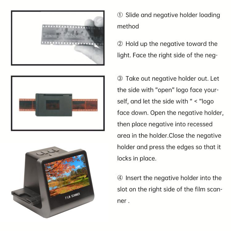 Tonivent TON170 22 Mega Pixels 5 inch HD Screen Film Scanner, Plug:UK Plug(Black) - Portable Scanner by buy2fix | Online Shopping UK | buy2fix