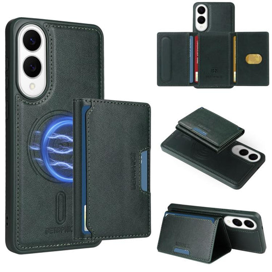 For Samsung Galaxy S25 Edge 5G BETOPNICE Horizontal Flip Detachable MagSafe Wallet Phone Case(Green)