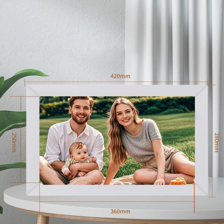 17 inch LCD Display Cloud Photo Frame 1G+32GB 3326C Quad-Core CPU Android 7.0, Plug:US Plug(White) - 15 inch Above by buy2fix | Online Shopping UK | buy2fix