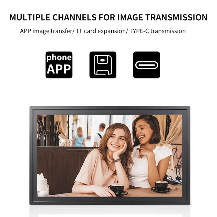 18.5 inch LCD Display Cloud Photo Frame 1G+32GB 3126C Quad-Core CPU Android 6.0, Plug:US Plug(White) - 15 inch Above by buy2fix | Online Shopping UK | buy2fix