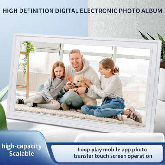 21.5 inch LCD Display Cloud Photo Frame 1G+32GB 3326C Quad-Core CPU Android 7.0, Plug:AU Plug(White) - 15 inch Above by buy2fix | Online Shopping UK | buy2fix