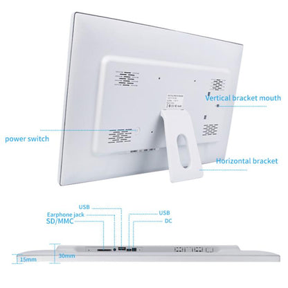 21.5 inch LCD Display Cloud Photo Frame 1G+32GB 3326C Quad-Core CPU Android 7.0, Plug:AU Plug(White) - 15 inch Above by buy2fix | Online Shopping UK | buy2fix