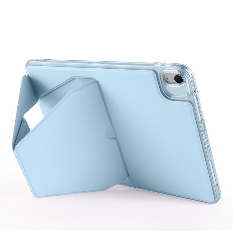 For iPad Air 13 2024 / 2025 Folding Magnetic Holder Acrylic Leather Back Tablet Case(Sky Blue) - iPad Air 13 2025 / 2024 Cases by buy2fix | Online Shopping UK | buy2fix
