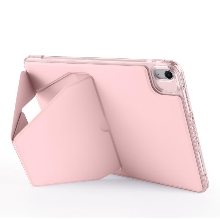 For iPad Air 13 2024 / 2025 Folding Magnetic Holder Acrylic Leather Back Tablet Case(Pink) - iPad Air 13 2025 / 2024 Cases by buy2fix | Online Shopping UK | buy2fix