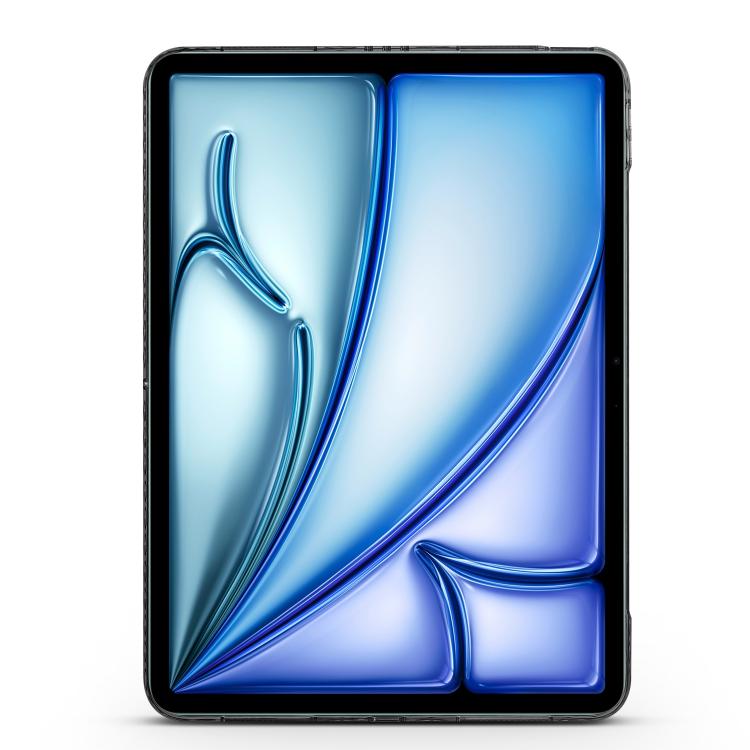 For iPad Air 13 2024 / 2025 Folding Magnetic Holder Acrylic Leather Back Tablet Case(Black) - iPad Air 13 2025 / 2024 Cases by buy2fix | Online Shopping UK | buy2fix