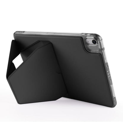 For iPad Air 13 2024 / 2025 Folding Magnetic Holder Acrylic Leather Back Tablet Case(Black) - iPad Air 13 2025 / 2024 Cases by buy2fix | Online Shopping UK | buy2fix